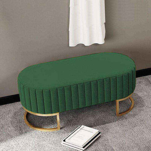 2 Seater Luxury Wooden Stool With Steel Stand
