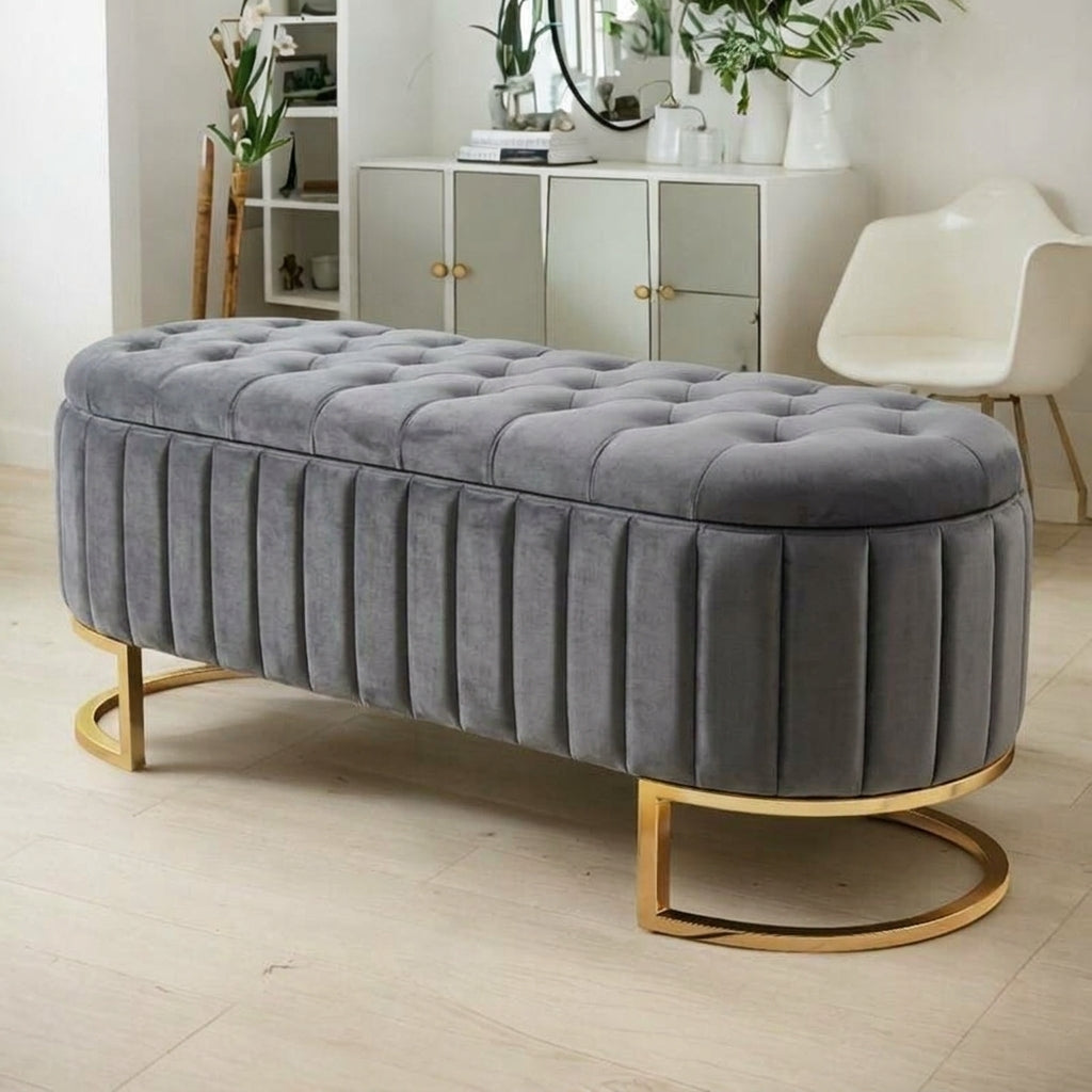 Flip-Top Storage Ottoman Sofa