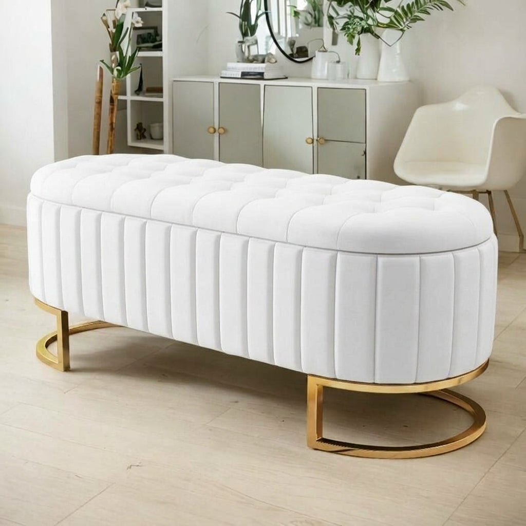 Flip-Top Storage Ottoman Sofa