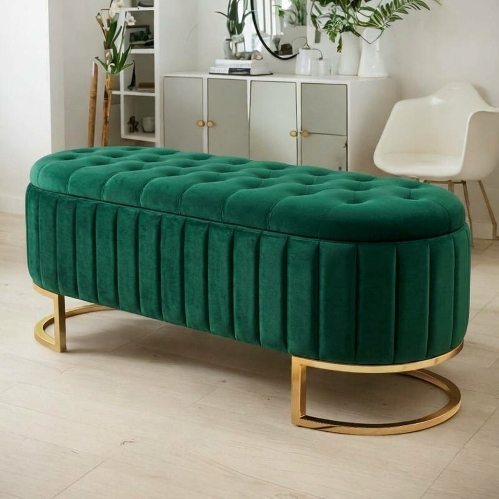 Flip-Top Storage Ottoman Sofa
