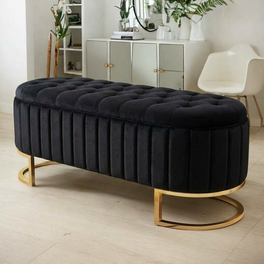 Flip-Top Storage Ottoman Sofa