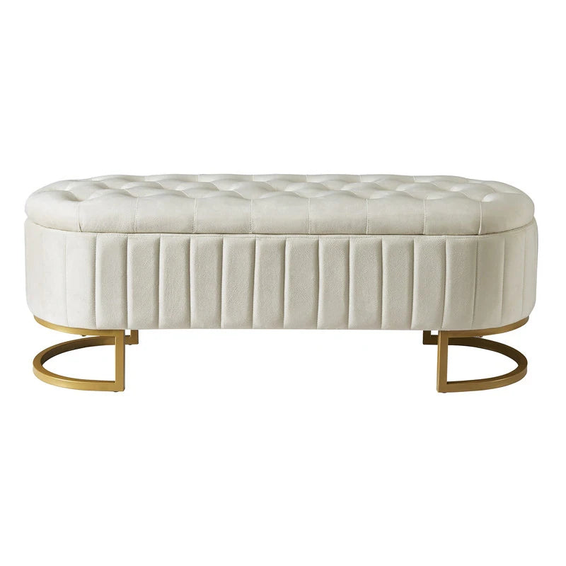 Flip-Top Storage Ottoman Sofa