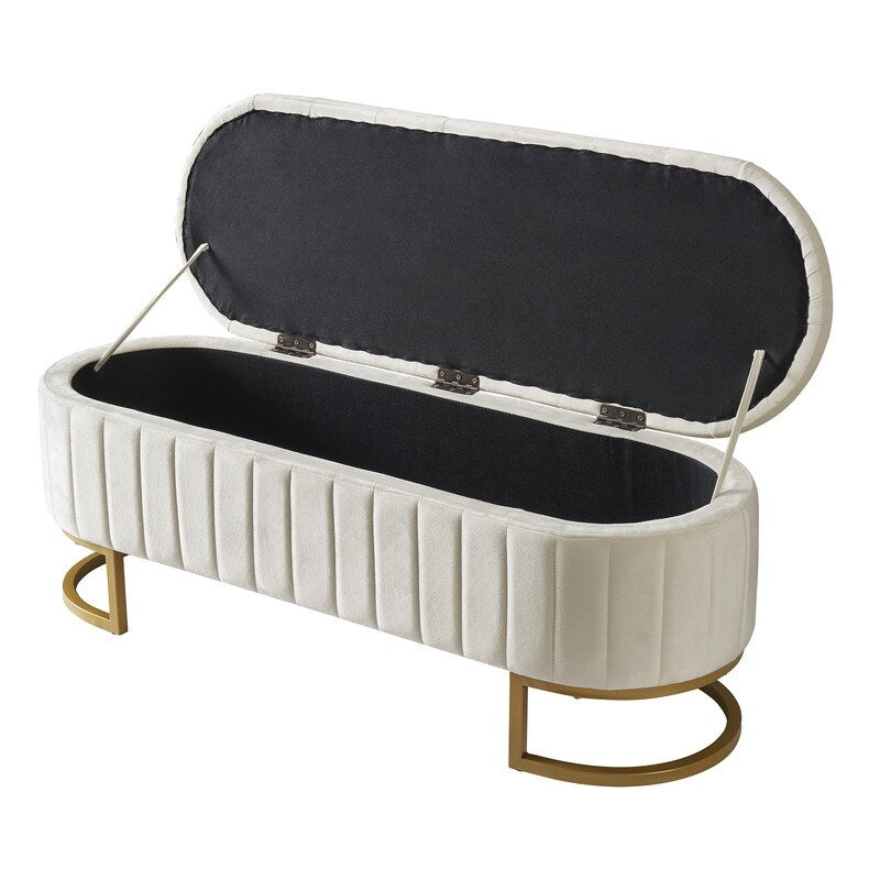 Flip-Top Storage Ottoman Sofa
