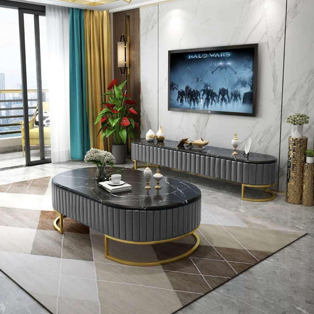 Luxury Creative Style Center Table & TV Combination Living Room Set -8