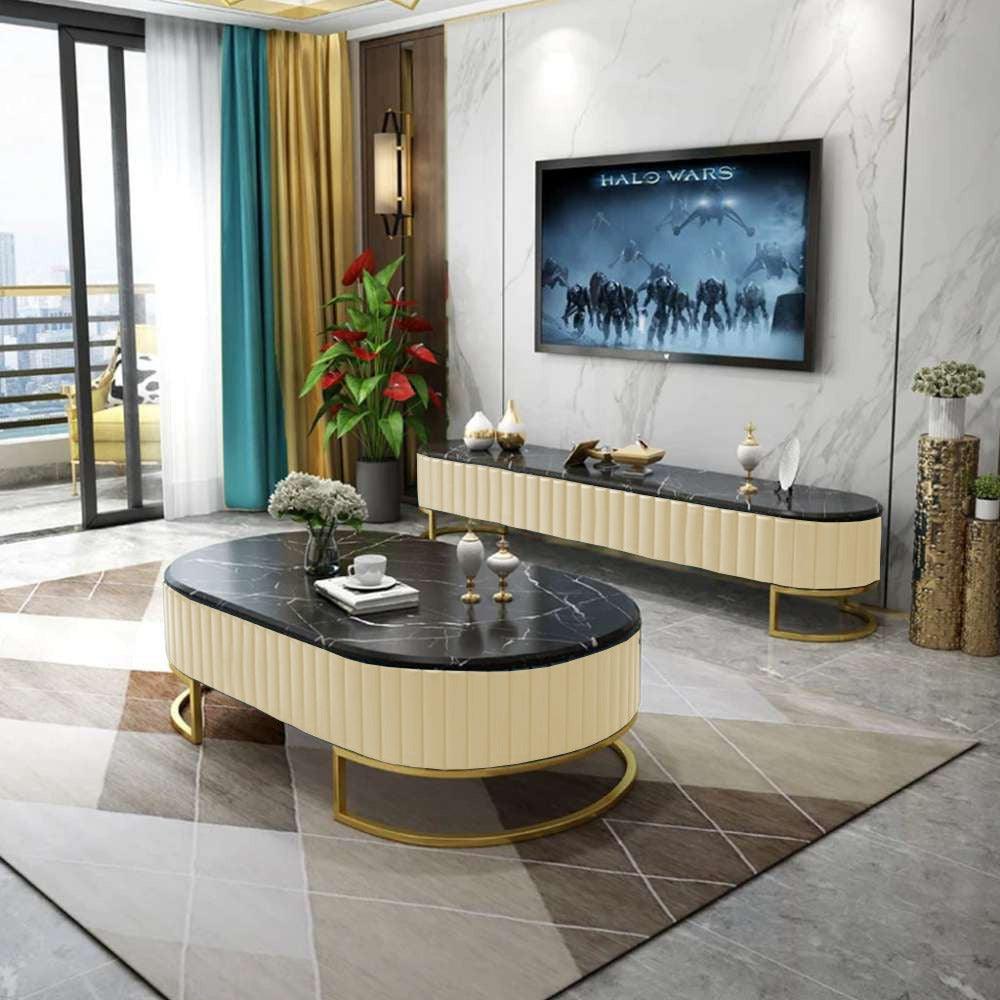 Luxury Creative Style Center Table & TV Combination Living Room Set