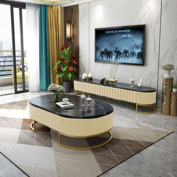 Luxury Creative Style Center Table & TV Combination Living Room Set