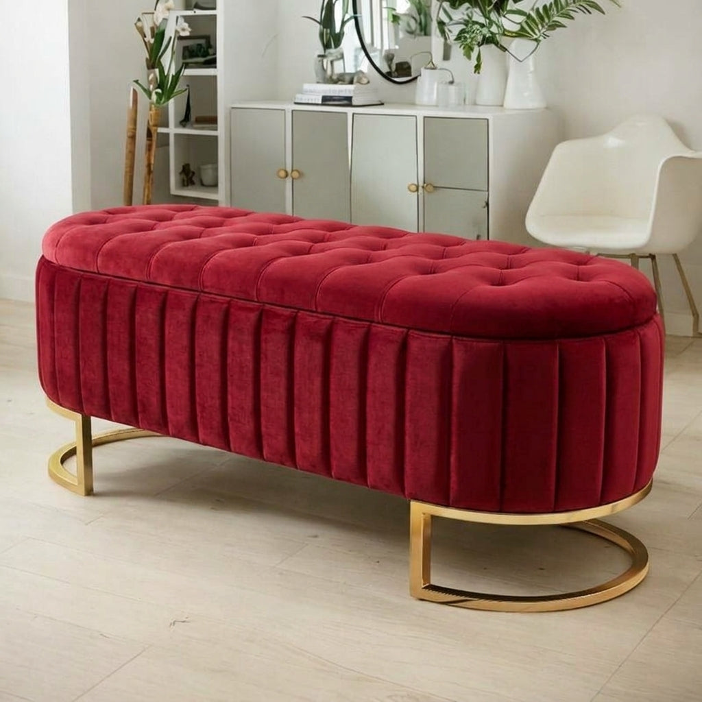 Flip-Top Storage Ottoman Sofa