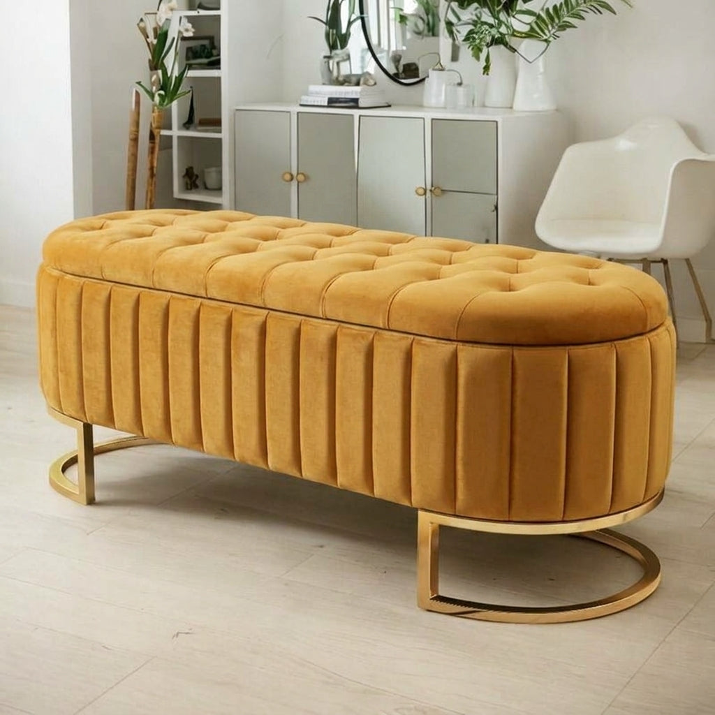 Flip-Top Storage Ottoman Sofa