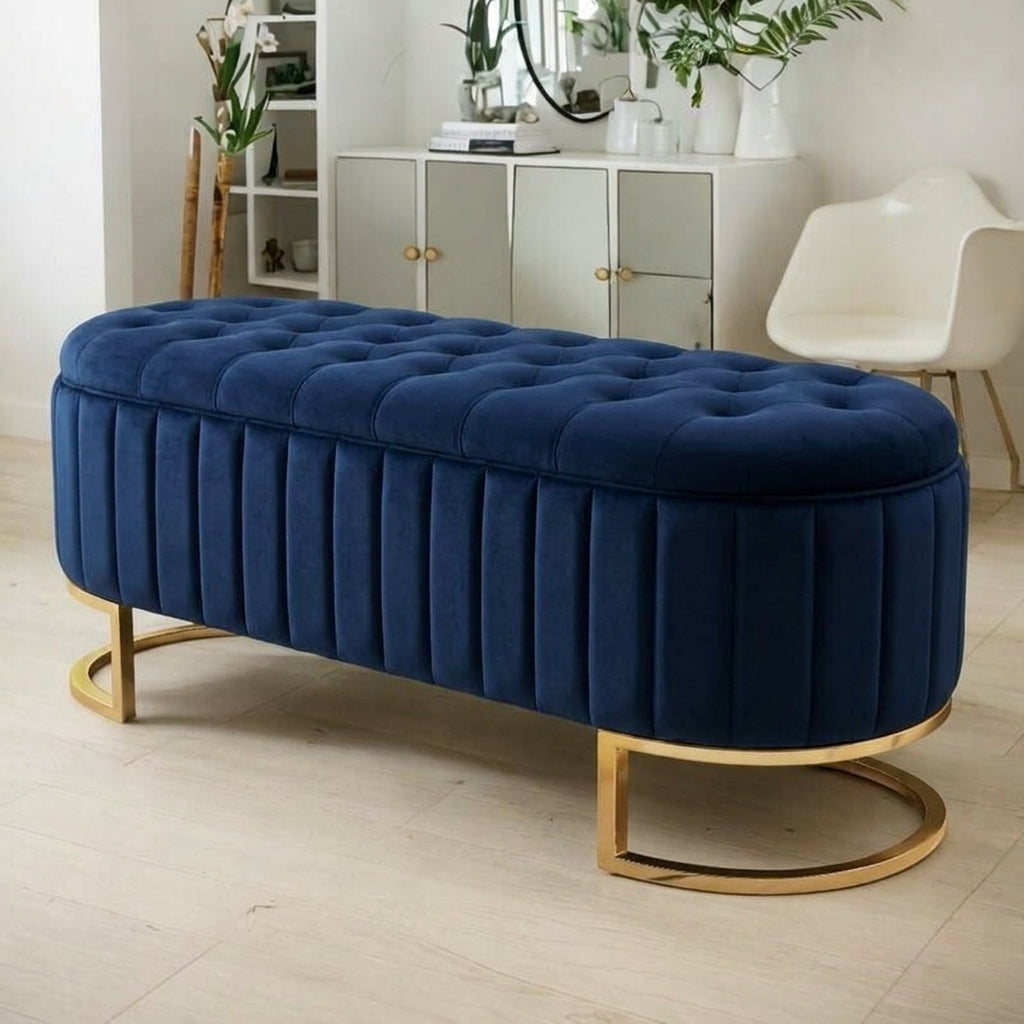 Flip-Top Storage Ottoman Sofa
