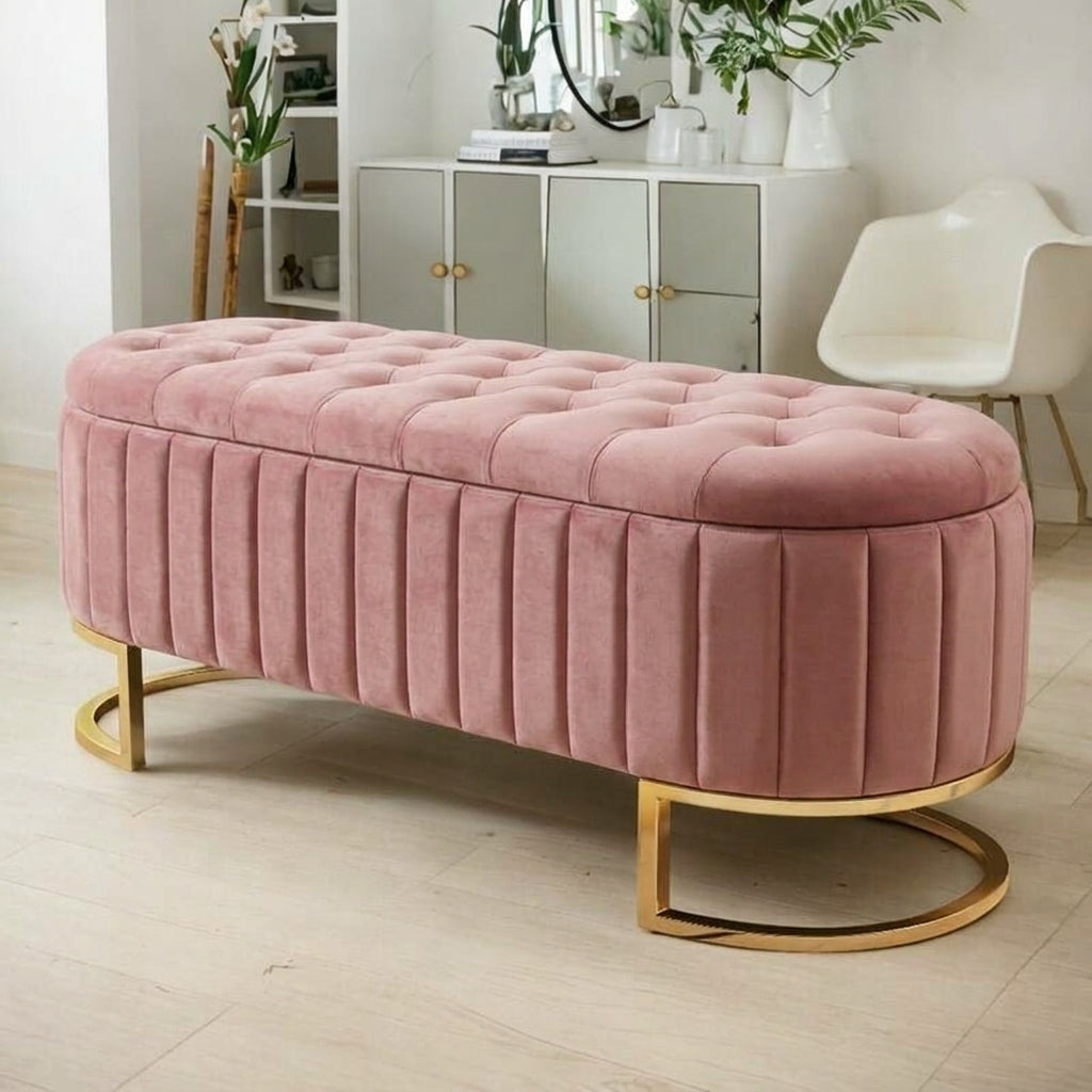 Flip-Top Storage Ottoman Sofa