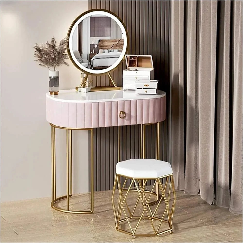 Luxurious Dressing Table Set with Vanity Elengent Stool (Without Mirror)